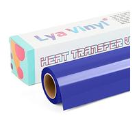 Lya Vinyl Rotolo di vinile per trasferimento di calore blu zaffiro, 30.5x3 m, ferro da stiro blu zaffiro su vinile per Cricut, Silhouette Cameo, borse, scarpe e altri tessuti