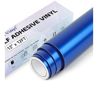Lya Vinyl Rotolo di vinile permanente metallizzato opaco, 30,5 cm x 30,5 m, blu navy, per Cricut, Silhouette Cameo, vetro, plastica, legno, impermeabile, per interni ed esterni