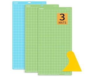 Lya Vinyl Set di 3 tappetini da taglio variegati - 30,5 x 61 cm, 2 x StandardGrip, 1 x LightGrip per Cricut Explore Air Series
