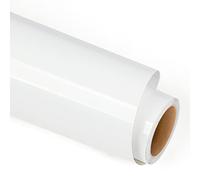 Lya Vinyl Vinile a trasferimento termico, 30,5 cm x 183 cm, colore: bianco, ferro su vinile per cricut, silhouette cammeo, HTV vinile per panni, cappelli, tessuto (bianco)