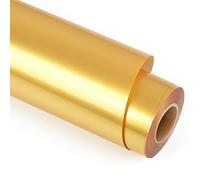 Lya Vinyl Vinile a trasferimento termico, 30,5 cm x 183 cm, oro abbagliante, vinile termoadesivo per Cricut, Silhouette Cameo, rotolo HTV per panni, cappelli, tessuto (oro scintillante)