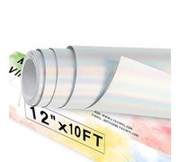 Lya Vinyl Vinile Adesivo 30,5 x 305 cm, Vinile Permanente Pellicola Adesiva per Cricut, Silhouette Cameo, metallizzata per regali fai da te, tazza, finestra, plastica (Olografico opaco)