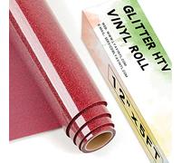 Lya Vinyl Vinile per trasferimento termico glitterato per Cricut (rosso glitterato)