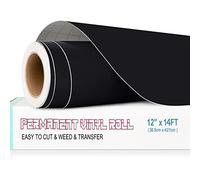 Lya Vinyl Vinile permanente per Cricut, 30,5 cm x 4,3 m, foglio di vinile autoadesivo nero opaco per Cricut e Silhouette Cameo, rotolo di vinile per decorazioni e altri progetti fai da te