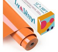 Lya Vinyl Vinile termotrasferibile 12" x 30 Piedi Arancione Termoadesivo su Rotolo di Vinile per Cricut, Silhouette Cameo, HTV Premium per Vestiti Fai da Te, Borse, Scarpe e Altri Tessuti
