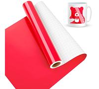 Lya Vinyl Vinilo adesivo 30,5 cm x 457,5 cm pellicola adesiva rosso, vinile rosso per La maggior parte delle macchine da taglio per Regali Fai Da Te, Tazza, Finestra, Ceramica, Plastica