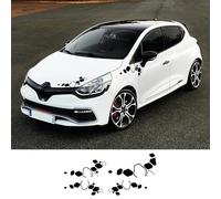 LYABYT 4 PZ Adesivi Corpo Auto Stile Grafica Vinile PVC Decalcomanie Auto Tuning Esterni Accessori, Per Renault Clio 1 2 3 4 5 IV RS V