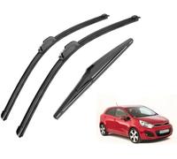 LYangr Tergicristallo per KIA Rio Hatchback Mk3 2011 2012 2013 2014 2015 2016 2017, Anteriore Posteriore Tergicristallo Parabrezza Accessori Gomma Spazzola Tergicristallo Kit