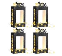 lyanny Scatola Centrotavola Laurea | 4 Pezzi Decorazione Luminosa,Cornice Decorativa Congratulazioni Laurea | Per Fratelli Amici Compagni Di Classe Soggiorno Camera Da Scrivania Comodino