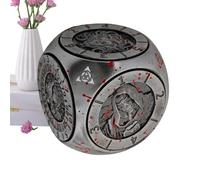 lyanny Set Di Dadi In Metallo - Set di Dadi Spinner in Metallo con 6 Facce,Portatili per Intrattenimento Competizione Libero Casa e Bar