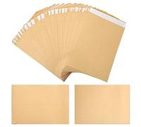Lyaor 100 Pezzi Mini Sacchetto di Carta Kraft 12x17,5cm Busta Autoadesiva Pacchetti per Semi Busta di Kraft Marrone per Sacchetti Regalo Caramelle Semi Monete Gioielli