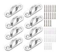 Lyaor 8 Pezzi M5 Gancio per Piastra Oculare Placca Occhiello in 304 Acciaio Inossidabile con Anello Gancio Robusto per Montaggio a Parete a Soffitto Piastra Ancoraggio per Swing Parasole Aerial Yoga