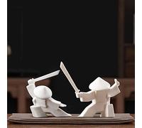 LYART Statua samurai, statua decorativa per la camera dei bambini, decorazione per animali domestici, porta incenso per bruciatori, porta incenso (bianco 2 e bianco 3)