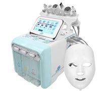 LYAZFC Macchina di Bellezza ad ultrasuoni Idrogeno Ossigeno Piccola Bolla Dermoabrasione Macchina per Cura Pelle Viso Strumento di Bellezza, Esfoliante per Tutti i Tipi di Pelle e Tonalità, 7 in 1