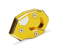 LYBH Piastra Di Estensione Cavalletto Laterale Per Moto Per Kawasaki Z300 Tutti Gli Anni Piastra Di Supporto Del Cavalletto Laterale Allargata Cavalletti Cuscino(Oro)