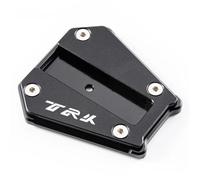 LYBH Piedino Per Cavalletto Laterale Moto Per Benelli TRK502X 2017-2022 Piastra Di Estensione Piastra Supporto Allargata Cuscinetto Antiscivolo Cavalletti Cuscino(Black2)