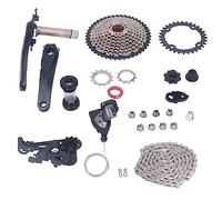 Lybunair 10 velocità 46t 1 set groupset cassetta braccio di manovella del braccio inferiore sfilare il midollo posteriore deragliatore, per road mountain bike ciclismo (32T Chainring)