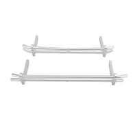 Lybunair Paraurti RC in lega di alluminio, design regolabile anteriore e posteriore, paraurti Crawler con scala 1/10, compatibile con telaio SCX10 (Silver)
