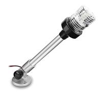 LYCAEA 30,5 cm, 3 luci di ancoraggio per navigatore nautico a 360°, LED bianco con base in alluminio e tubo, lampadina LED extra inclusa, 12-24 V