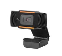 LYCANDER Webcam USB con Microfono Integrato, 720P ad Alta Definizione (HD), 30 Fps, Nero e Arancione - per Desktop, Laptop, Windows, Mac, Linux, Riunioni Online, Streaming, Chat Video