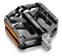 LYCAON Pedali per bicicletta da strada/mountain bike, 3 cuscinetti CNC in lega di alluminio antiscivolo CR-MO mandrino per bicicletta, pedali da 9/16" BMX Road Bike (Nero)