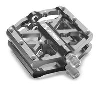 LYCAON Pedali per Bicicletta, Pedale per Bici Antiscivolo in Lega di alluminio CNC, CR-MO & Cuscinetti Pedali per BMX MTB Road Strada Mountain 9/16 Pollici (Grigio Titanio)