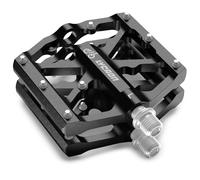 LYCAON Pedali per Bicicletta, Pedale per Bici Antiscivolo in Lega di alluminio CNC, CR-MO & Cuscinetti Pedali per BMX MTB Road Strada Mountain 9/16 Pollici (Nero)