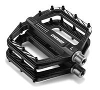 LYCAON Pedali per Bicicletta, Pedale per Bici Antiscivolo in Lega di alluminio CNC, CR-MO & Cuscinetti Pedali per BMX MTB 9/16 Pollici (Nero)