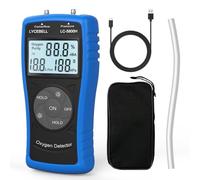 LYCEBELL 5800H, misuratore di ossigeno ad ultrasuoni, rivelatore portatile O2 per uso industriale e domestico, portata 0-10L/min e sensore di pressione 0-199kPa, retroilluminazione LCD