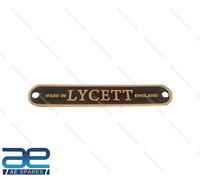 Lycett Made IN Inghilterra Sedile Sella Ottone Distintivo Per Triumph BSA Gec