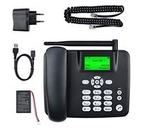 Lychee Wireless SIM Card Classico Telefono Fisso GSM Quad-band, Ampio Display Retroilluminato, Suono nitido, Ideale per Casa/Hotel/Ufficione