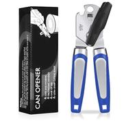 Lychico - Apriscatole 3 in 1, in acciaio inox, portatile, resistente, con apribottiglie multifunzione, blu