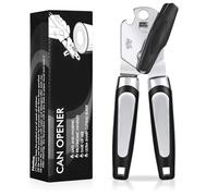 Lychico - Apriscatole 3 in 1, in acciaio inox, portatile, resistente, con apribottiglie multifunzione, nero