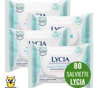 LYCIA 80 SALVIETTE STRUCCANTI TESSUTO DOPPIA AZIONE ACQUA MICELLARE 3 IN 1
