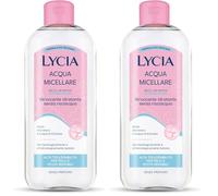 Lycia, Acqua Micellare con Acido Ialuronico e Acqua di Eufrasia, Strucca, Deterge e Idrata per una Pelle Pulita, Morbida e Luminosa, Formula Senza Risciacquo, 400 ml (Confezione da 2)