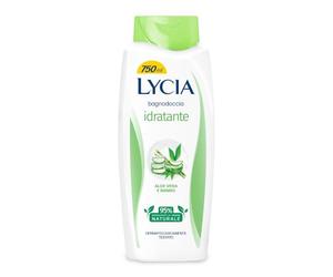 Lycia, Bagnoschiuma Idratante con Aloe Vera e Bambù, Idrata Delicatamente e Protegge la Pelle con Azione Rigenerante, Avvolgente Profumo Fiorito, Ingredienti di Origine Naturale, 750 ml