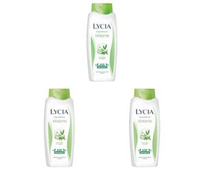 Lycia - Bagnoschiuma Idratante, Con Estratto Naturale di Aloe e Bambù, Profumo Fiorito,750 ml (Confezione da 3)