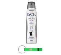Lycia Deodorante Spray Invisible Fast Dry, Deodorante, 0% macchie e aloni - Deodorante 150 ml + portachiavi Beni Culinari