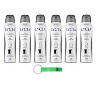 Lycia Deodorante Spray Invisible Fast Dry, Deodorante, 0% macchie e aloni - Deodorante 150 ml + portachiavi Beni Culinari