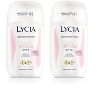 Lycia - Detergente Intimo Formula Delicata, pH 4.5, Azione Emolliente, 200 ml (Confezione da 2)