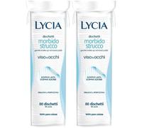 Lycia Dischetti Morbido Strucco Viso e Occhi 2x80 pz Cotone idrofilo