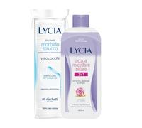 Lycia, Dischetti Struccanti Viso e Occhi, Tessuto Morbido in 100% Puro Cotone, Confezione 80 Dischetti + Acqua Micellare Struccante Bifasico 3 in 1, per trucco Waterproof 400 ml