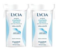 Lycia Quadrotti Morbido Strucco Viso e Occhi 2x12 pz Cotone idrofilo