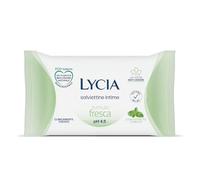 Lycia, Salviettine Intime Formula Fresca con Azione Anti-Odore, Eco Tessuto 0% Plastica Gettabile nel WC, Formula con Estratto di Menta, Clinicamente Testate, pH 4.5, 12 pezzi