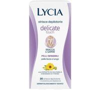Lycia depilatorie strisce corpo pelli sensibili braccia & gambe 20 pz