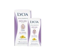 Lycia - Strisce viso Delicate, 20 strisce + Lycia, Strisce Depilatorie Braccia e Gambe per Pelle Sensibile con Estratto di Calendula Lenitivo ed Emolliente, Senza Profumo e Conservanti, 20 Strisce