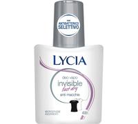 Lycia, Invisible Deodorante Vapo No Gas Antimacchia con Antibatterico, Formula Fast Dry Asciuga Rapidamente, Non Lascia Macchie o Aloni sui Vestiti, Efficacia fino a 48H, 75 ml