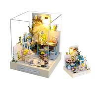Lycidae Kit fai da te in miniatura, mini case delle bambole, kit 3D in legno con LED e copertura antipolvere, artigianato fatto a mano per bambini, adolescenti, adulti, amici, compleanno, decorazione