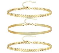 Lyciel Braccialetti placcati in oro 14K Set per le donne, braccialetto a manchetto grosso Braccialetto in oro impilabile per le donne Accessori di moda alla moda Braccialetto a perline a clip (25)