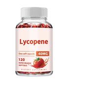 Lycopene 40mg 120 Softgel Prostata/Cuore Salute Puritano senza Glutine / Non Ogm